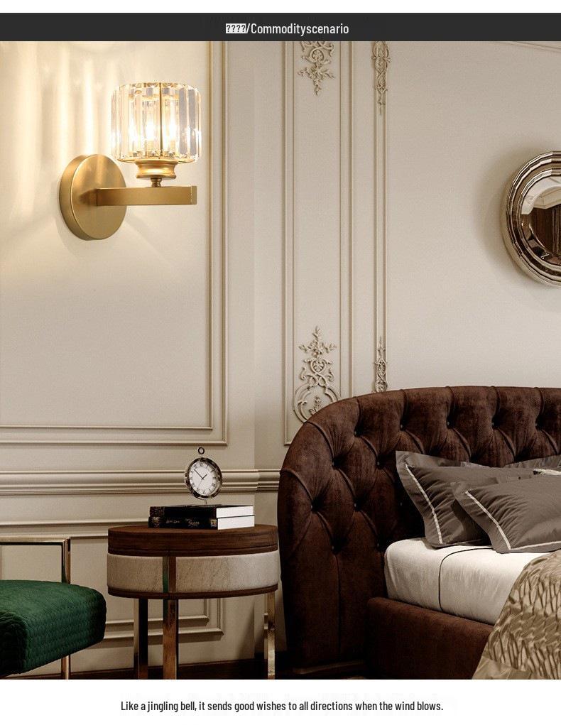 Cross-Border Crystal Wall Lamp: Modern Luxury for Living Room, Bedroom, and Aisle