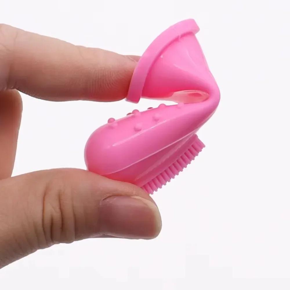 Dog Cat Teeth Cleaning Finger Toothbrush for Dogs Cats Teeth with Storage Case | Food Grade Silicone Rubber Bristles