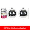 Festive Silver Glitter Hanging Ball - Shiny Round Decoration 6-30CM for Christmas