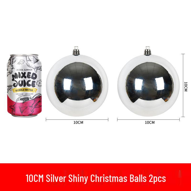 Festive Silver Glitter Hanging Ball - Shiny Round Decoration 6-30CM for Christmas