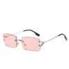 Trendy Women's Small Square Frameless Sunglasses: Fashionable & Versatile