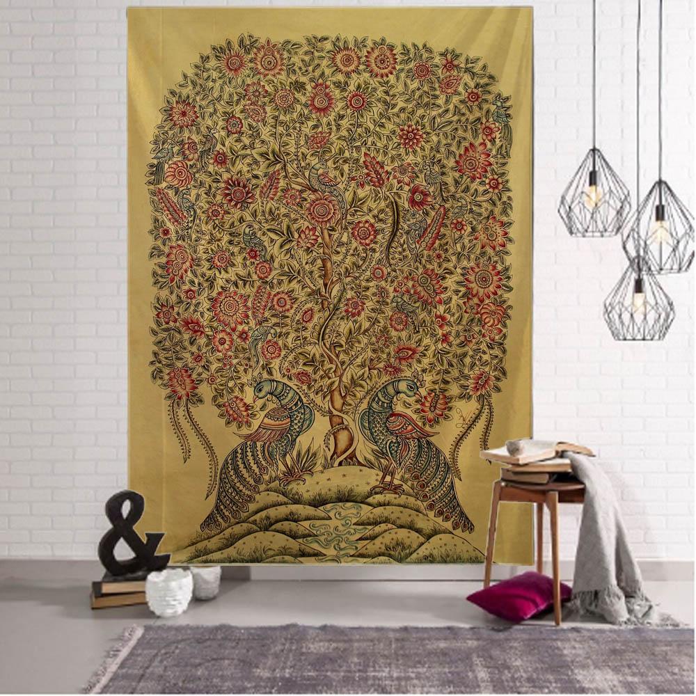 Tree Of Life Wall Tapestry Vintage Decoration Wall Hanging Cloth Home Studio Art Background Cloth Living Room Bedroom Decoration