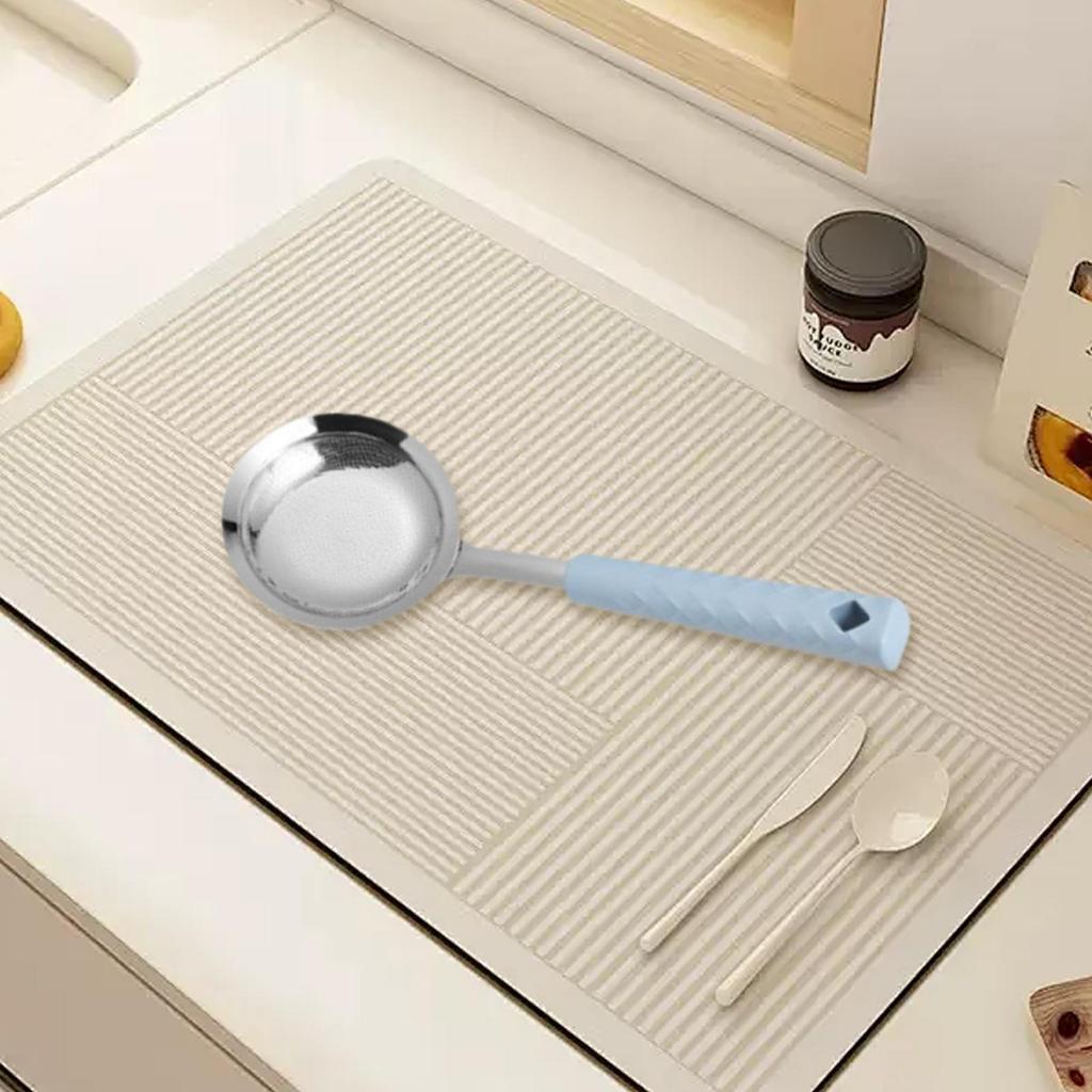 Fine Mesh Skimmer Spoon Pot Strainer Heavy Duty Kitchen Gadgets Convenient Handheld Slotted