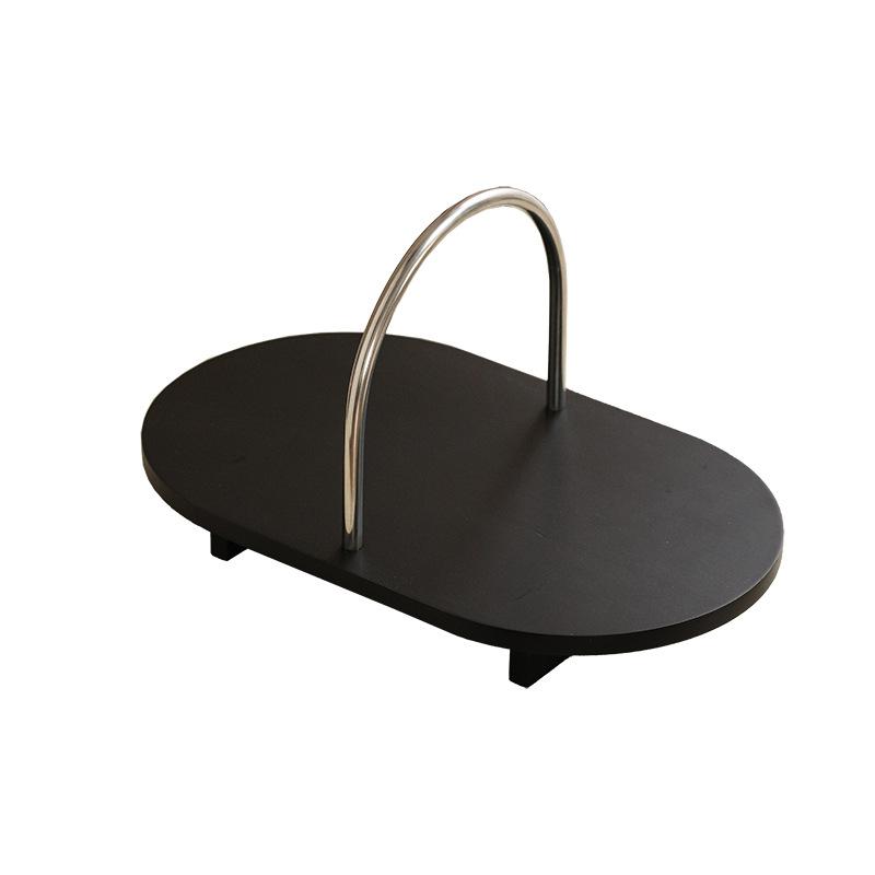Minimalist Storage Tray with Stainless Steel Handle Decor Tray for Coffee Table Bathroom Candle PerfumeOrganizer Home Decor Gift