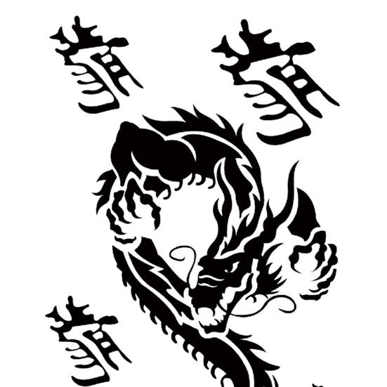 Wasserdichte Schwarze Buchstaben Körperkunst Tattoos Englisches Wort Dekorativer Aufkleber für den Körper