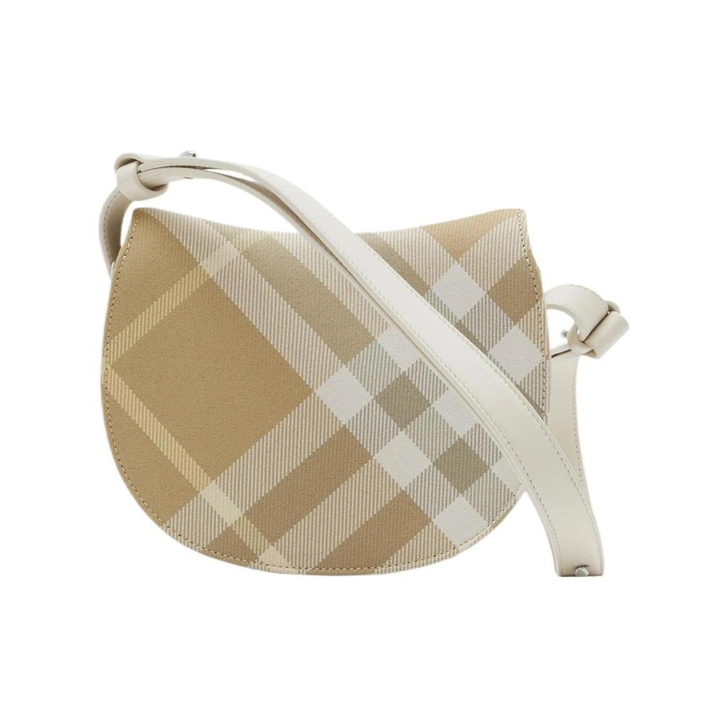 Burberry Brushed Metal Hardware Polyester Blend Crossbody Shoulder Bag Women's Linen