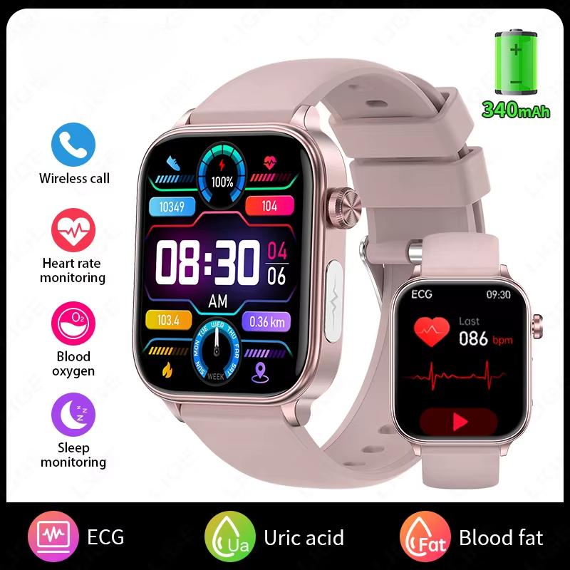2025 New ECG+PPG AI Healthy Diagnose Smart Watch Men Women Blood Lipid Uric Acid Female Menstrual Health Tracker Smartwatch