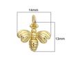 Copper Zircon Cute Bee Charms Pendants for Necklace Earring Bracelet Making