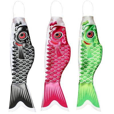 Fish Flag Attractive UV-resistant Portable Carp Windsock Streamer Children's Day Carp Banner Fish Flag Garden Accessory