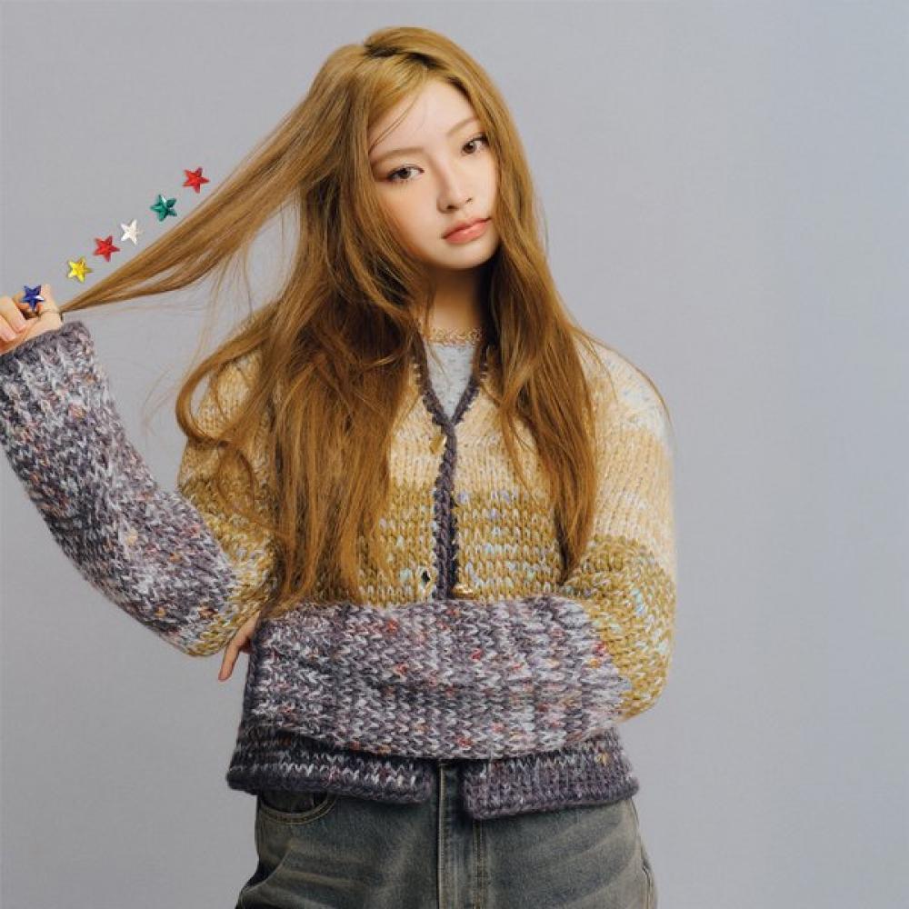 

Thursday Island Color Block Multi Cardigan T256mcd905w gray (GY)/S