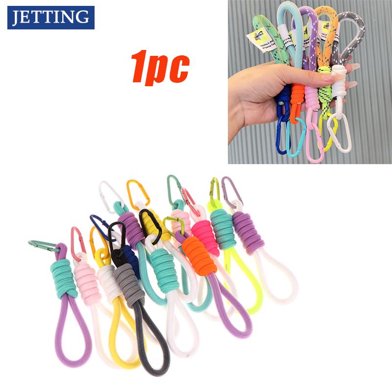 1PC Phone Strap Lanyard Fluorescent Color Mesh Landyard For Bags Braided Strips Keycord Hanging Trousers Accessories Keychain