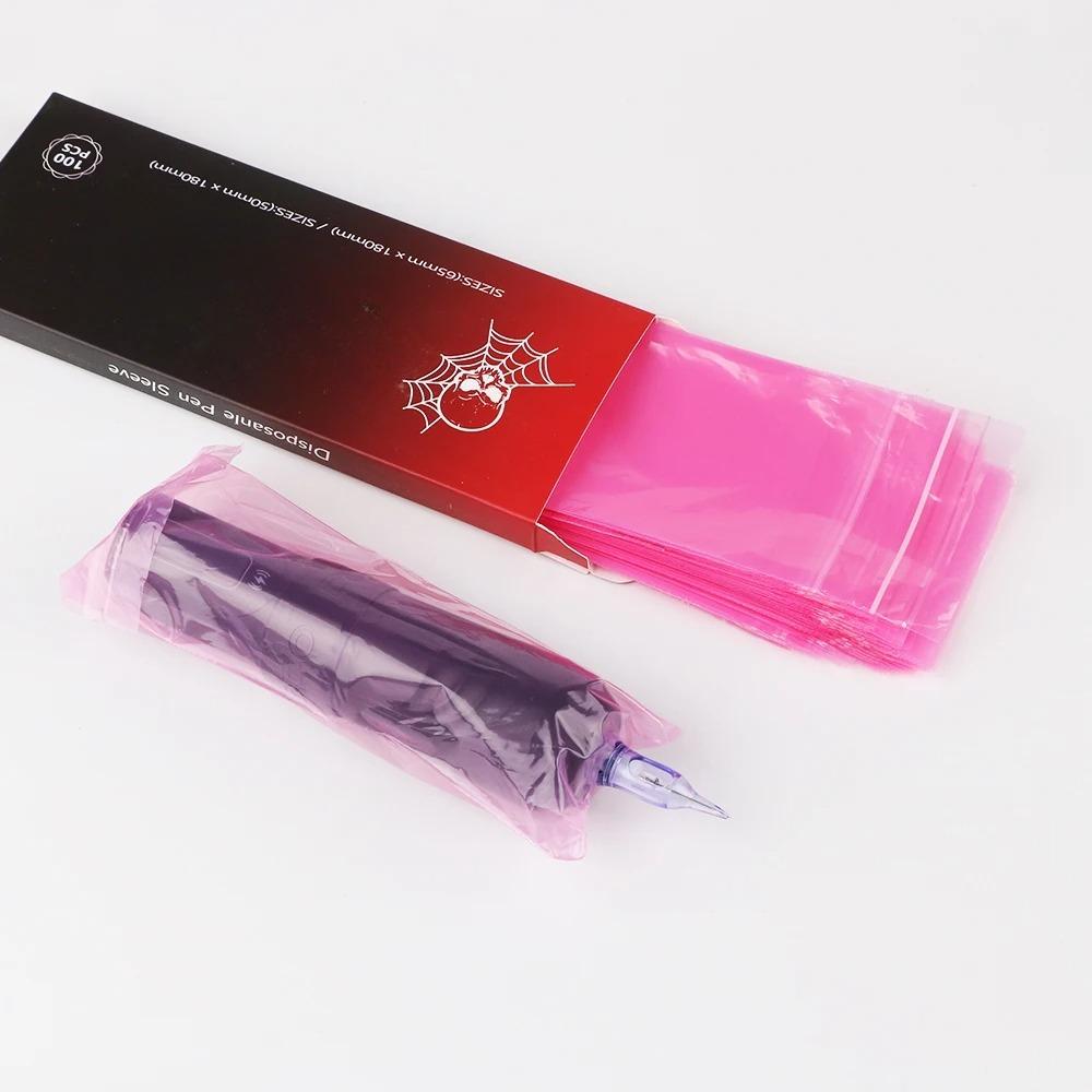 100 PCS Waterproof Tattoo Pen Protective Packaging Color Barrier Tattoo Film Machine Pen Protective Film Anti Fouling Film
