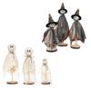 3Pcs/Set Halloween Ghost Decorations Rustic Centerpiece with Fabric Ghost Figures Farmhouse Table Ornaments for Mantel Tiered Tray Party Supplies