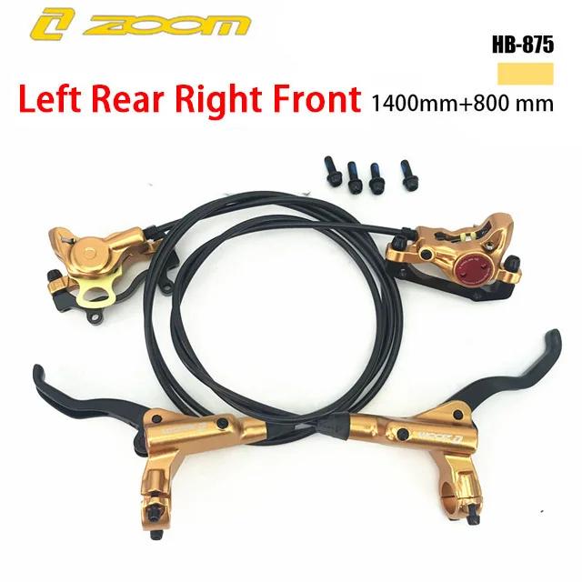 ZOOM HB875 MTB Bike Hydraulic Disc Brake Set 800/1400mm Left Front/Right Rear Mountain Bicycle Oil Pressure