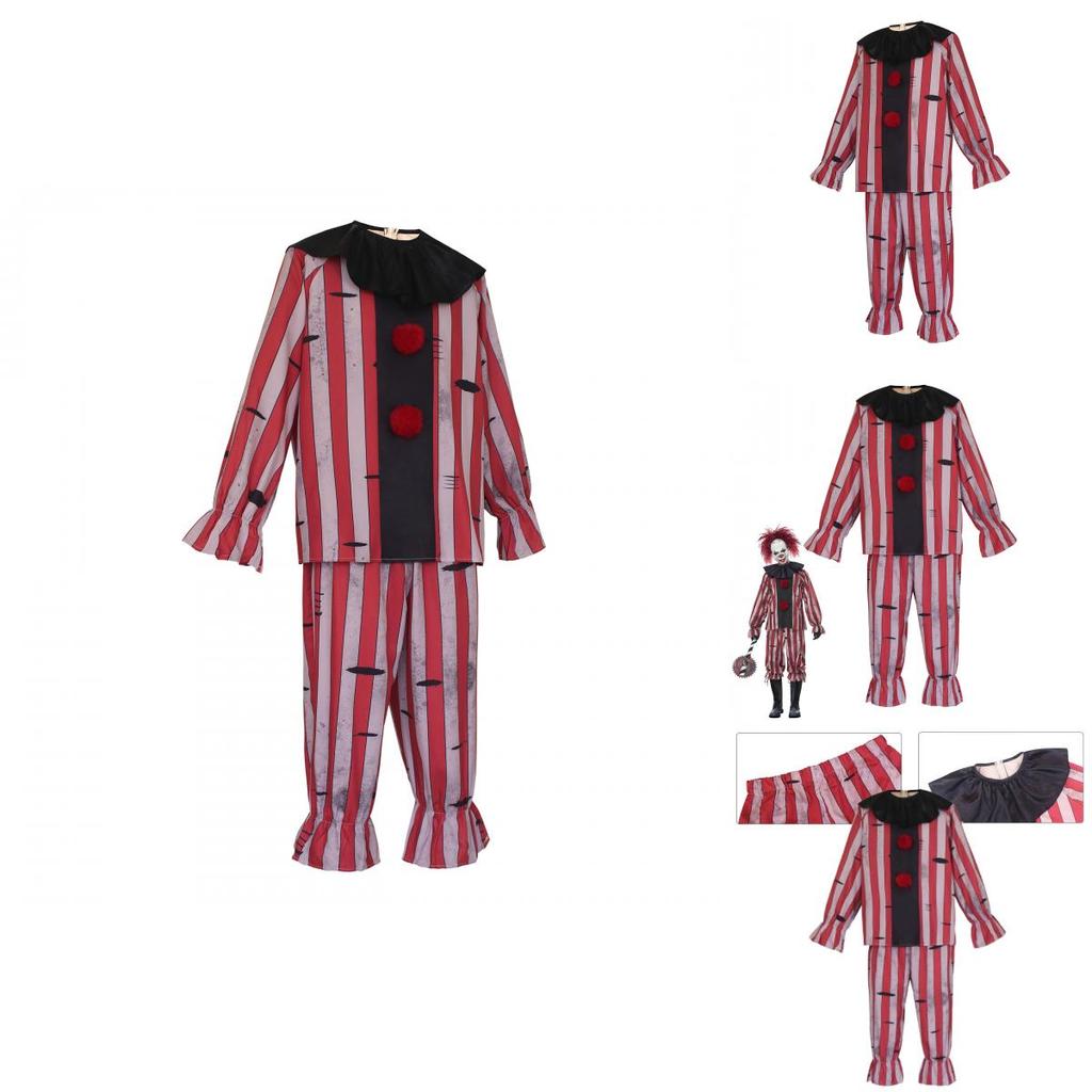 Clown Cosplay Costume For Halloween And Stage Performance With Polyester Fabric For Men And Women