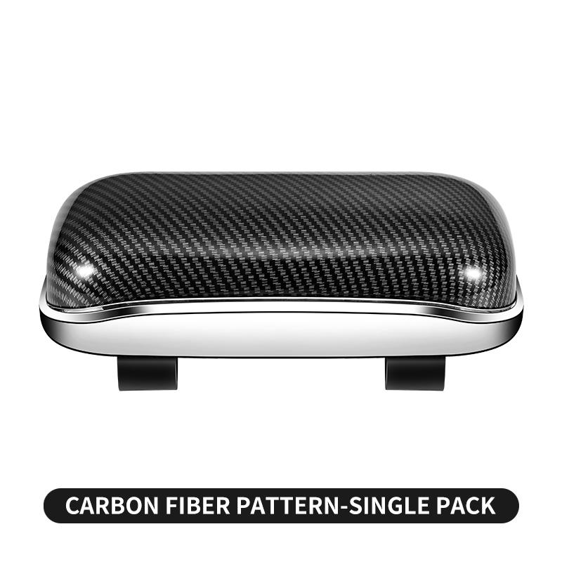 New Clip-On Car Sunglasses Box Auto Sun Visor Eyeglass Case Soft-Lined Anti-Scratch Electroplating Durable ABS Fits All Vehicles