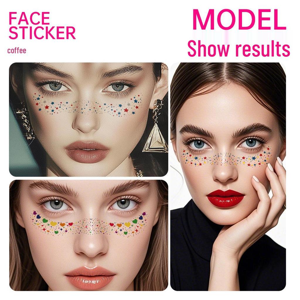 Freckle Tattoo Stickers: Waterproof, Sweatproof, Fashionable, Magic, Gold & Silver, Semi-Permanent.
