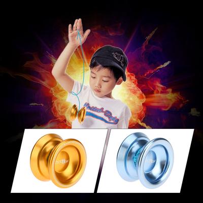 Profesjonalne magiczne yoyo T8 ze stopu aluminium, metalowe, yoyo 8-kulkowe, łożysko KK ze sznurkiem dla dzieci, złote