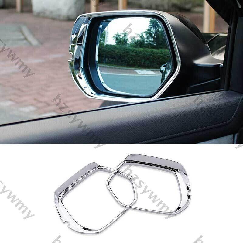 Chrome Rear View Mirror Rain Eyebrow Trim For Honda CRV CR-V 2017-2022 ABS 2Pcs