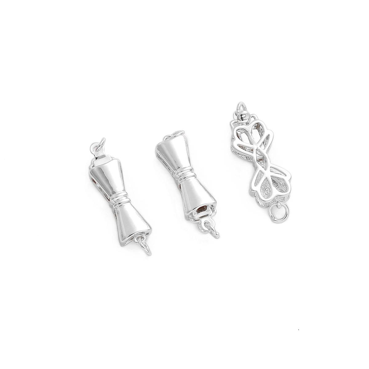 

Медный корпус, застежка-бабочка в форме сердца, разъем для браслета, ожерелья, фурнитура для изготовления ювелирных изделий своими руками 6x17mm серебряный