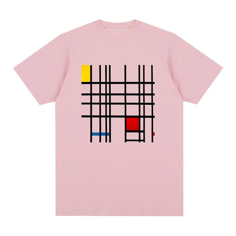 Mondrian Vintage Graphic T-shirt NEOPLASTICISM Cotton Men New TEE TSHIRT Womens Tops
