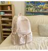 Schoolbag1011 Large Capacity School Bag Female Junior High School Student Cute Bow High School Student Backpack Female Macaron Backpack