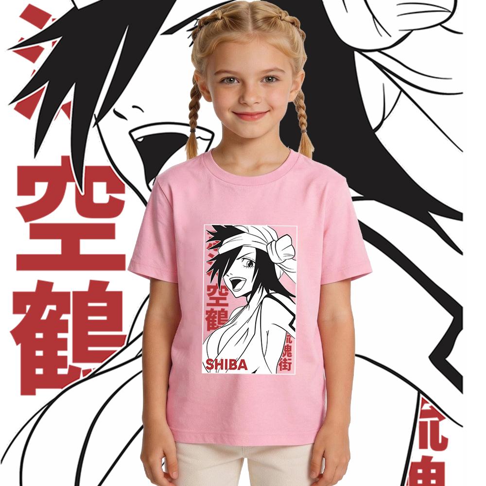 Bleach Kukaku Anime Print Boys Girls Cotton T Shirt Kids Casual Short Sleeve Summer Top Soft Breathable