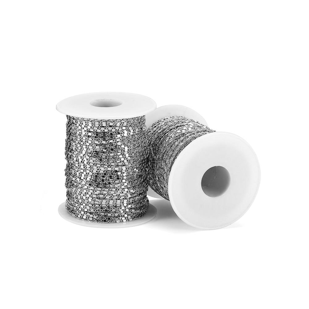 5 Meter/Lot 1.6mm Metal Copper Earring Anklet Neackalce Chains Accessories for Bracelet DIY Jewelry Making Handcrafts Supplies