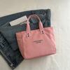 Canvas Women's Bag Simple Letter Printed Handbag Large Capacity Tote Bag Canvas Shoulder Bag Bento Bag