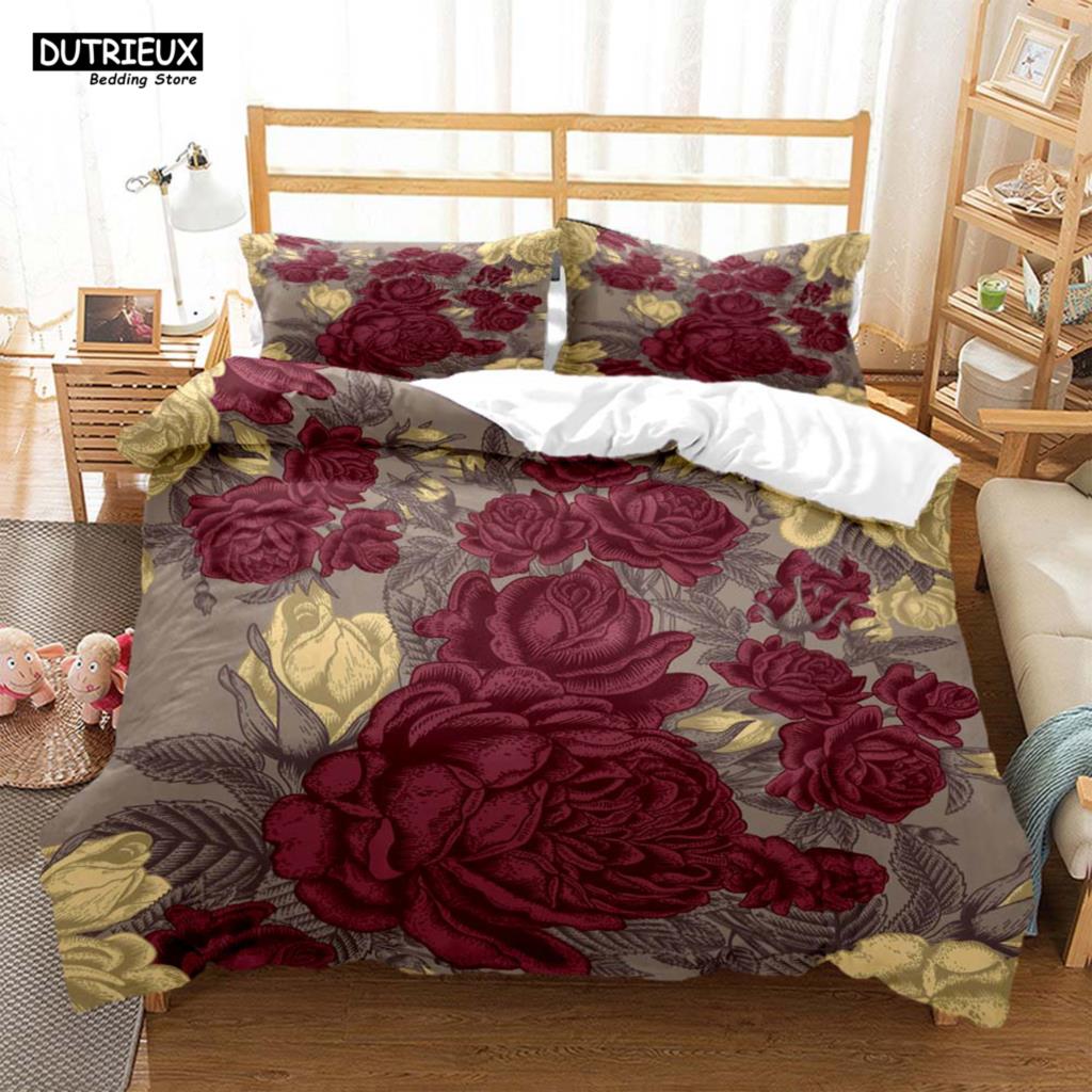 Plant Flowers Digital Print Polyester Bedding Sets Child Kids Covers Boys Duvet Cover Set For Teens Bedding Set
