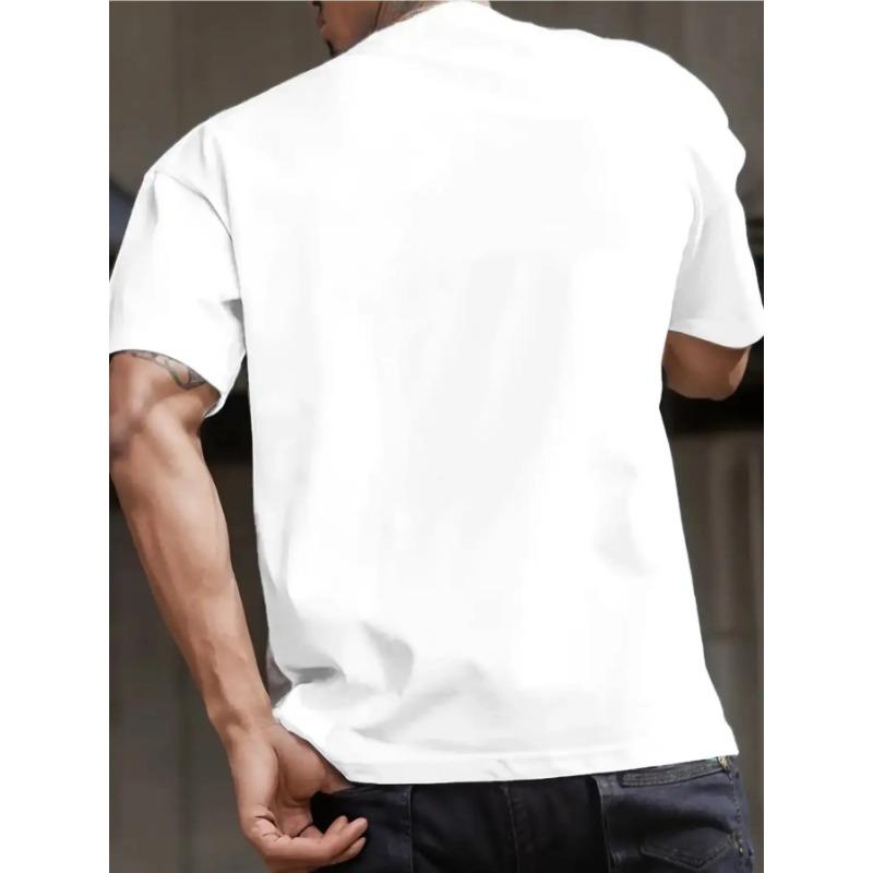 European Sizes Plus-Size Fashionable Men'S Clothing Men'S Casual Pattern T-Shirt- Short Sleeve Crew Neck T-Shirt, Printed with 'KN Racing' Words
