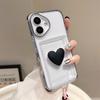 For iPhone 15 Pro Max 16 Plus 14 Protection Heart Love Texture Bracelet Protector Mobile Phone Case Card Slot Plastic Cover