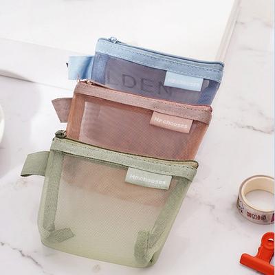 Lipstick Cosmetic Bag Clear Mesh Bag Change Storage Bag Fresh Color Card Bag  Children