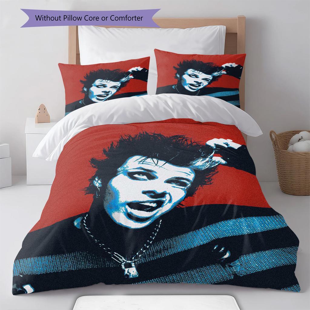 YUNGBLUD Pattern Bedding Quilt Set Quilt Cover Pillowcase Home Decoration Birthday Gift (1 * Duvet Cover + 2 * Pillowcase, Without Core)