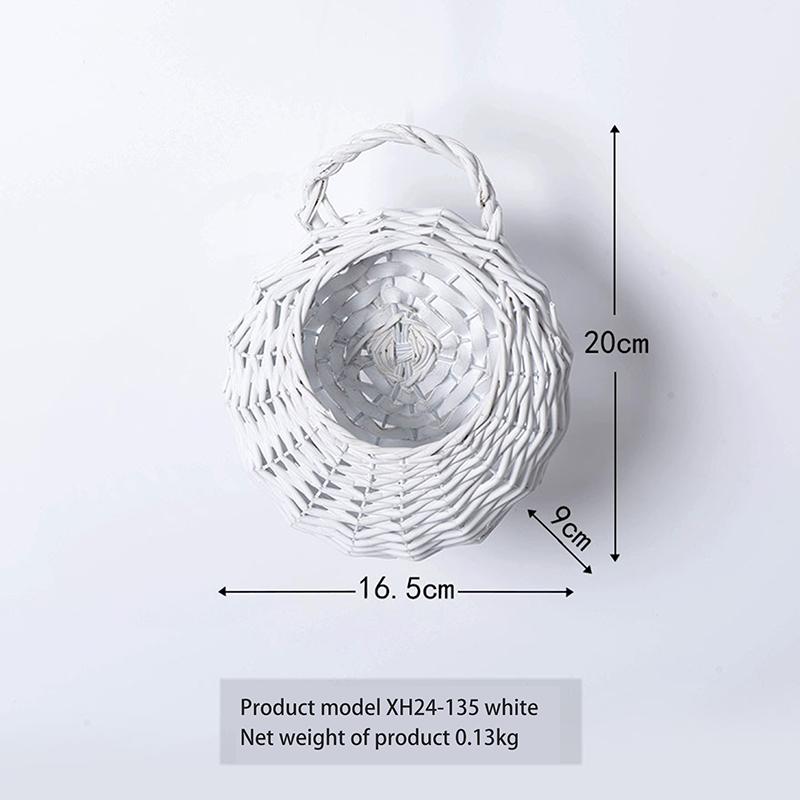 Suport de perete handmade din salcie pentru pat de flori, coș cu flori din salcie, suport pentru ghiveci de grădină, suport de perete pentru ghiveci de grădină, ghiveci de flori