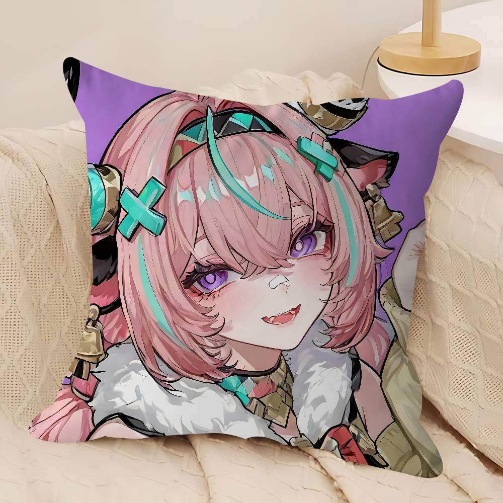 Genshin V-Varesa Pillowcase Toon Gift Cushion Cover Bedroom Home Sofa Chair Seat Decor Pillow Case