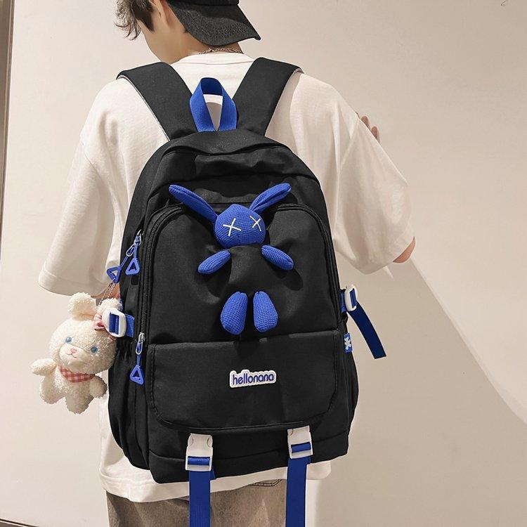 Universal Large Capacity Backpack Cute Cartoon Rabbit High School Student Schoolbags Durable Nylon College Student Book Bag Rucksack