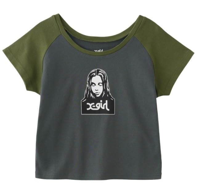 

FACE RAGLAN BABY TEE 105252011001 CHARCOAL S X-girl S/S