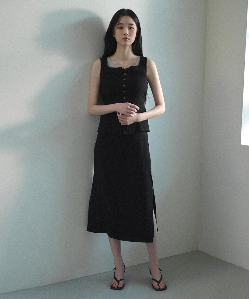 Mind Bridge Woman [W] Wrap Banding Black Skirt