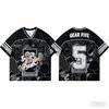 One Piece Monkey D Luffy V-Neck Baseball Jersey,   Anime Fan Short Sleeve Top, Quick Dry Breathable Tee For Men Women Children