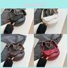 Pu Leather Saddle Bag For Women With Olid Color Woven Texture For Daily Fashion And Commuting