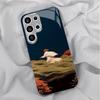 Painting Atmosphere Simplicity High-end Electroplating Glass PhoneCase for Samsung Galaxy S26 S25 S24 S23 S22 S21 FE,Ultra,Plus