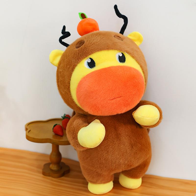 

Internet celebrity explosion turned cockroach doll capybara lulu plush toy funny cartoon doll sleeping pillow 35 cm 0.3 kg