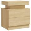 Table de chevet - Chêne sonoma - 45x35x52 cm - Bois d'ingénierie - Stable et facile à nettoyer
