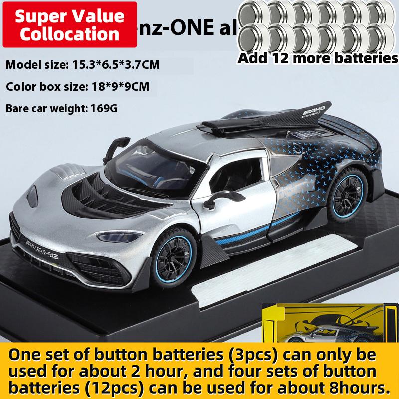 1/32 Mercedes Benz AMG ONE Supercar Alloy Die Cast Model Car Sound Light Children's Toy Car Holiday Gifts for Friend Present Kid
