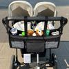 Double Stroller Organizer - Double Stroller Caddy Organizer Compatible with Bob Double Stroller Double Jogging Stroller Accessories with Cooler