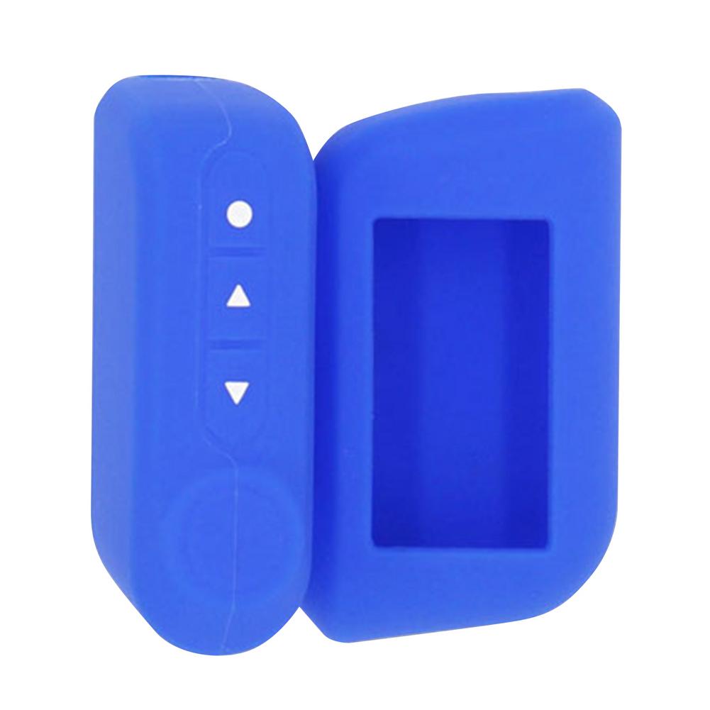 Car Key Case Silicone Black Red Blue Car Key Fob Case Cover Holder Shell For Starline A93/A63 Russian Version (1-pk)