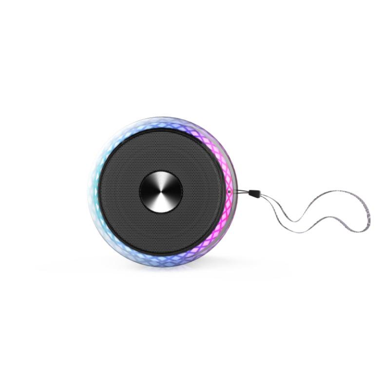 Colorful Ambient Bluetooth Speaker: Portable, High-Quality Sound with Lanyard - Model WK-101