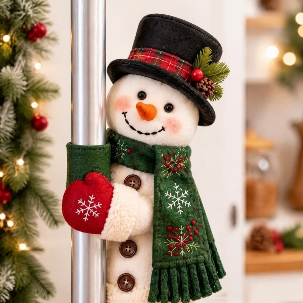 Santa Style Handle Covers Snowman Handles Appliance Handle Covers Fridge Door