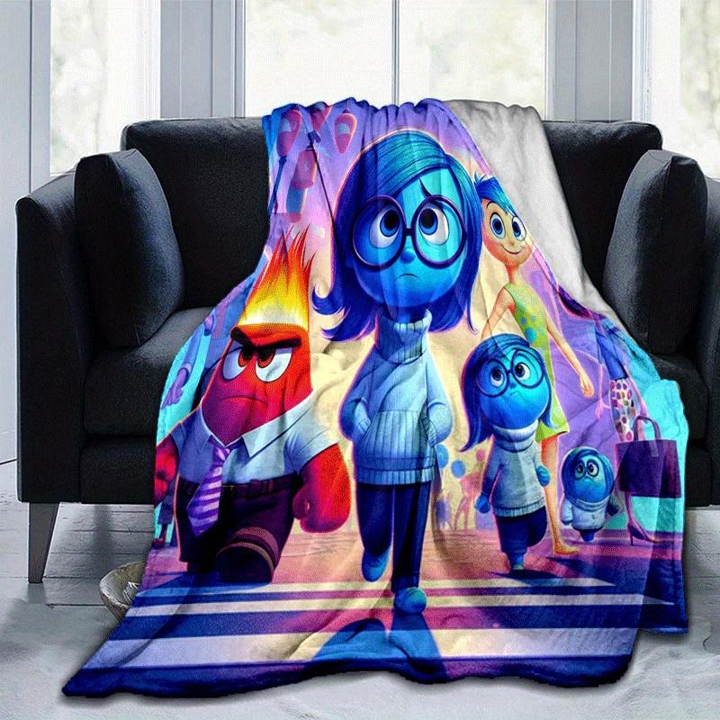 1pc Inside Out Printing Blanket - Soft, All-Season Throw for Living Room, Bedroom,Personalized Gift with Adorable Cartoon Design
